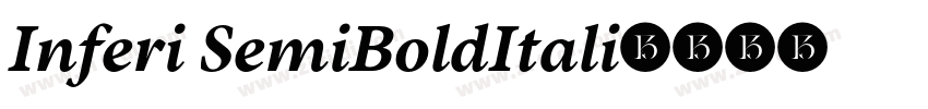 Inferi SemiBoldItali字体转换